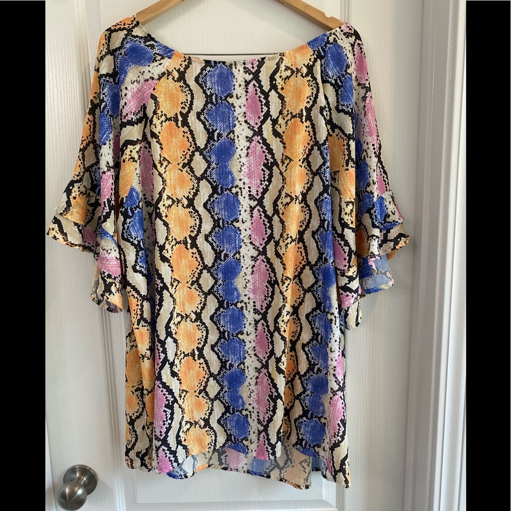 Colorful Snake Print Top